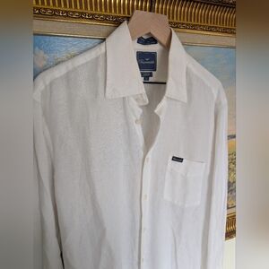 Faconnable White Linen Sports Shirt